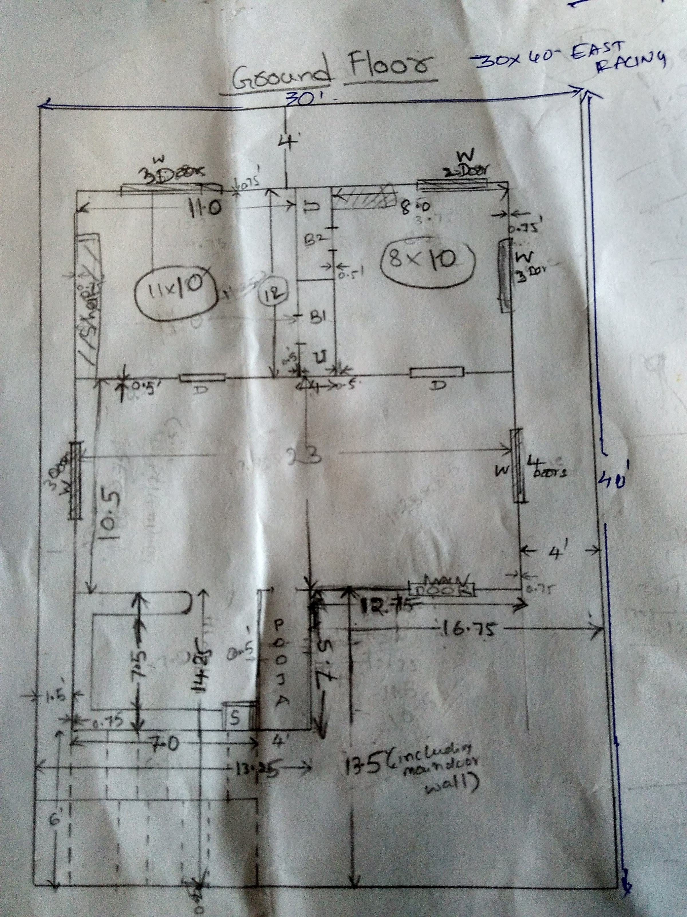  Home  Plans  30 X 40  Site  East Facing Home  and Aplliances