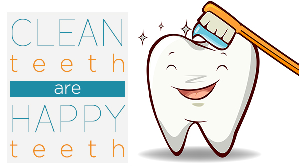 Clean teeth are happy teeth