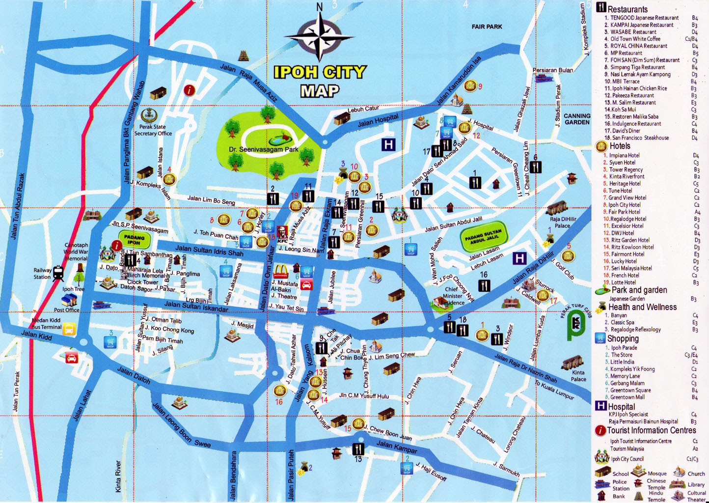 We recommend booking ipoh mural art trail tours ahead of time to secure your spot. Ipoh City Map