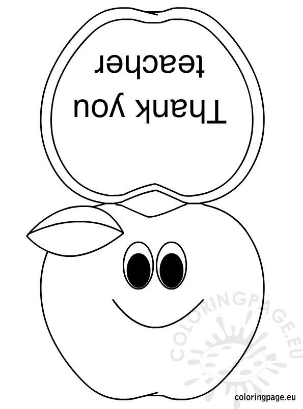 Therapeutic effects of coloring pages. Thank You Card For Teacher Coloring Page