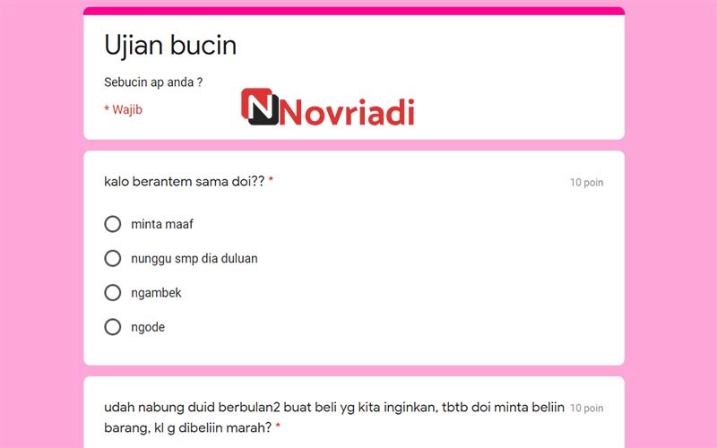 Link Ujian Tingkat Ketololan Docs Ujian Ketololan Docs Link Google Form Terbaru 2020 Bakrabata Com Nah Itulah Link Ujian Alay Docs Google Form Yang Dapat Kalian Coba Dan Jangan Lupa Untuk Harus Jawab Jujur Yah Yang Terpenting Adalah Kalian Bisa