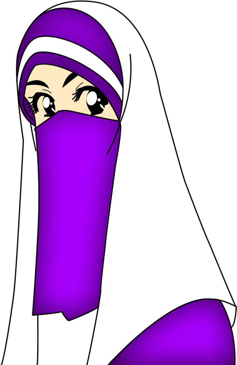 Gambar Kartun Muslimah Pakai Niqab