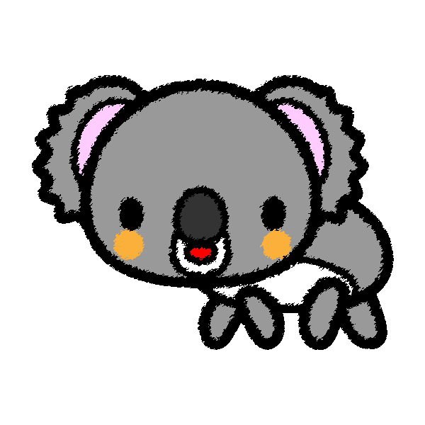 エレガント手書き コアラ イラスト かわいい 無料イラスト集