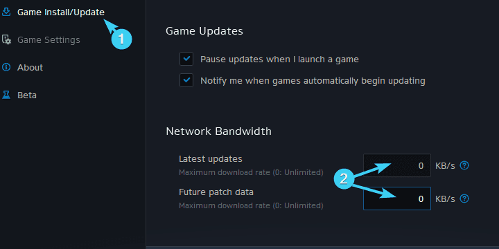 blizzard app slow download