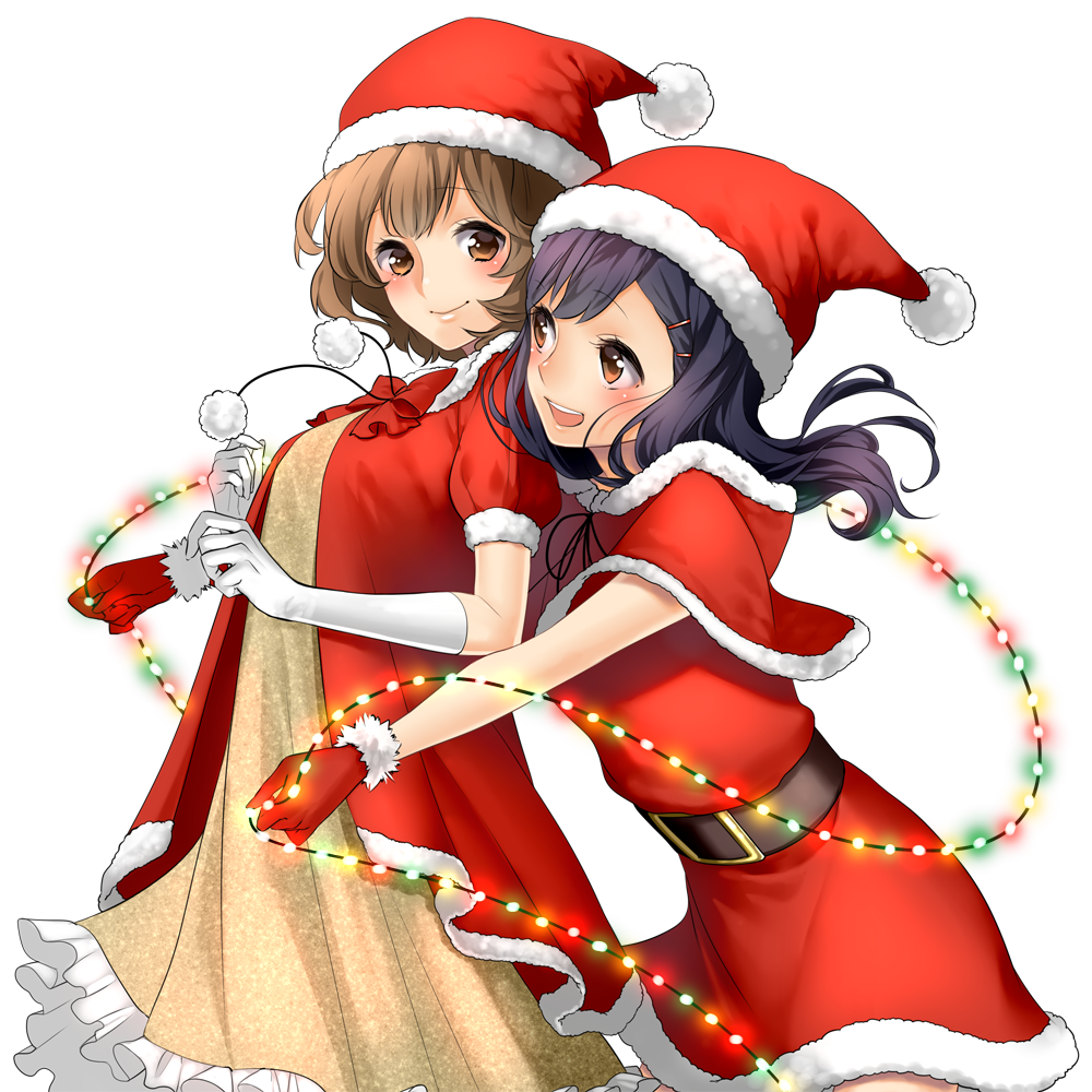 ディズニー画像のすべて ラブリークリスマス イラスト 女の子 サンタ