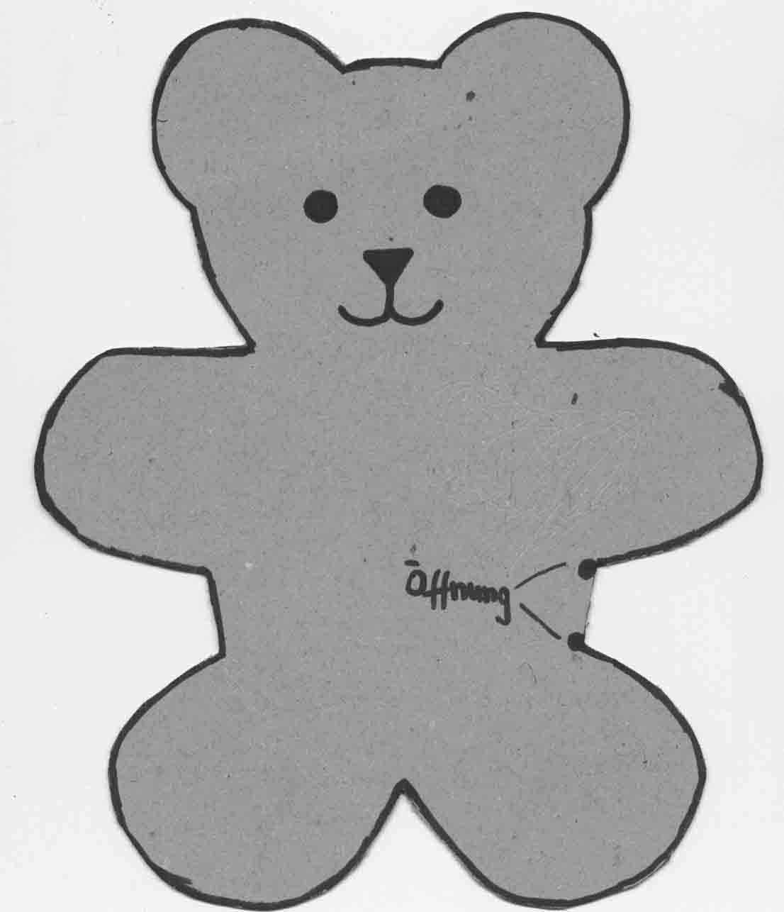 Teddybär Vorlage Zum Ausschneiden - Ausmalbilder