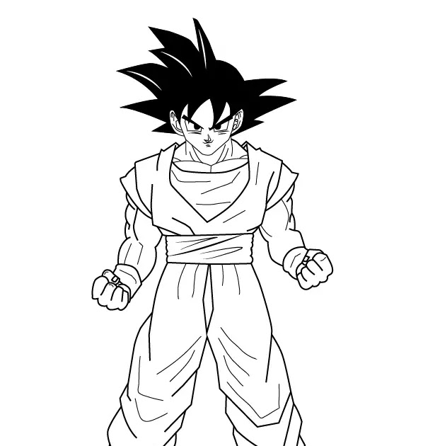 Drawing Dragon Ball Z Goku Full Body