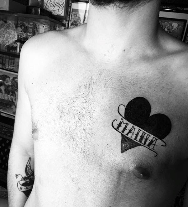 Wife Name On Chest Tattoo Tattoo Designs Ideas