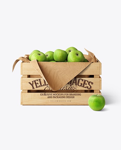 Download Download Psd Mockup Apple Apples Box Crate Food Fruit ...