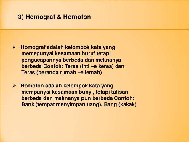 Contoh Kata Homofon - Contoh Two
