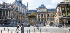 A view on the Palais de Justice and the Sainte-Chapelle in Paris, France on June 6, 2023 (Photo by Foto Olimpik/NurPhoto) (Photo by Foto Olimpik / NurPhoto / NurPhoto via AFP)