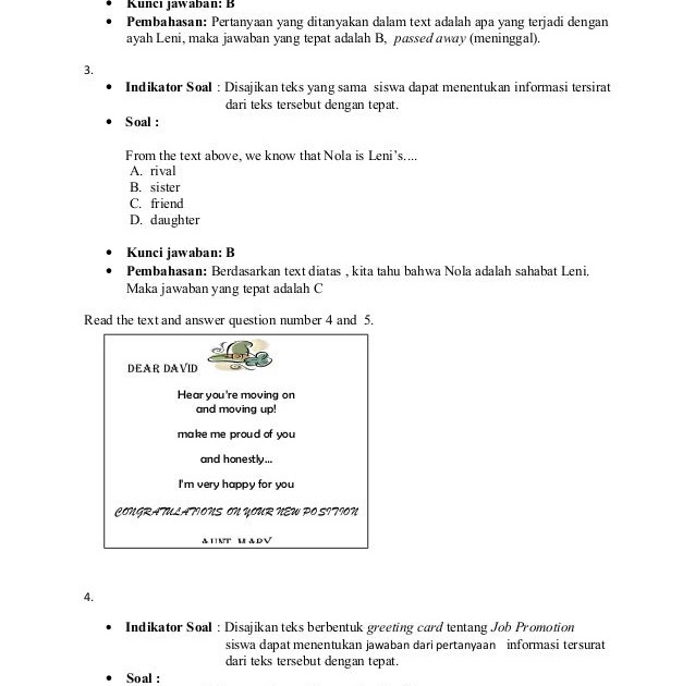 Contoh Soal Bahasa Inggris Berbentuk Essay - Contoh Agus