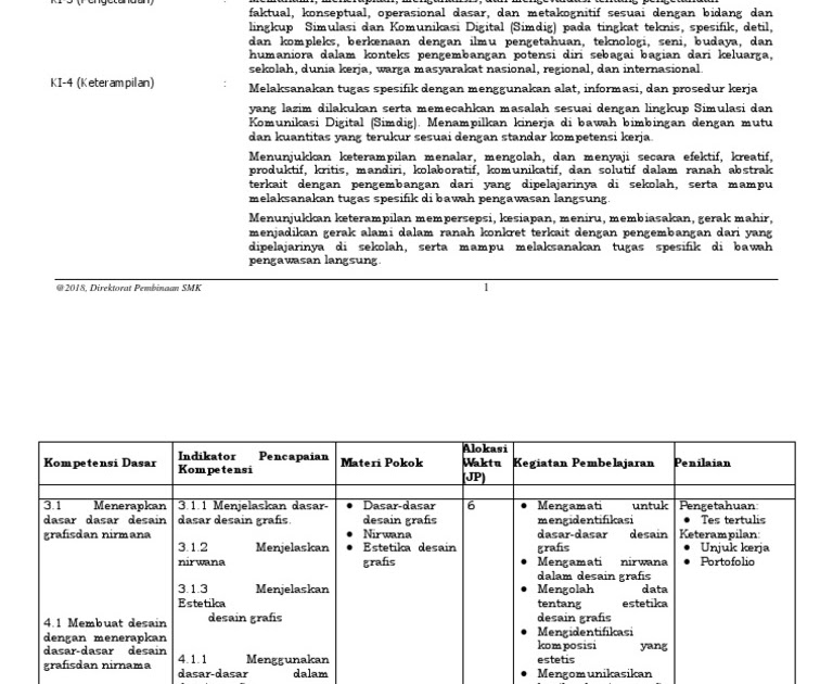  Silabus  Desain  Grafis  Percetakan  Revisi Sekolah