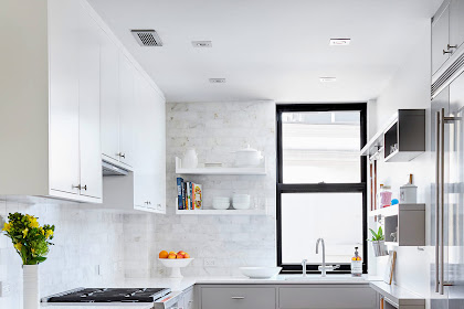 Small Kitchen Design Gray And White