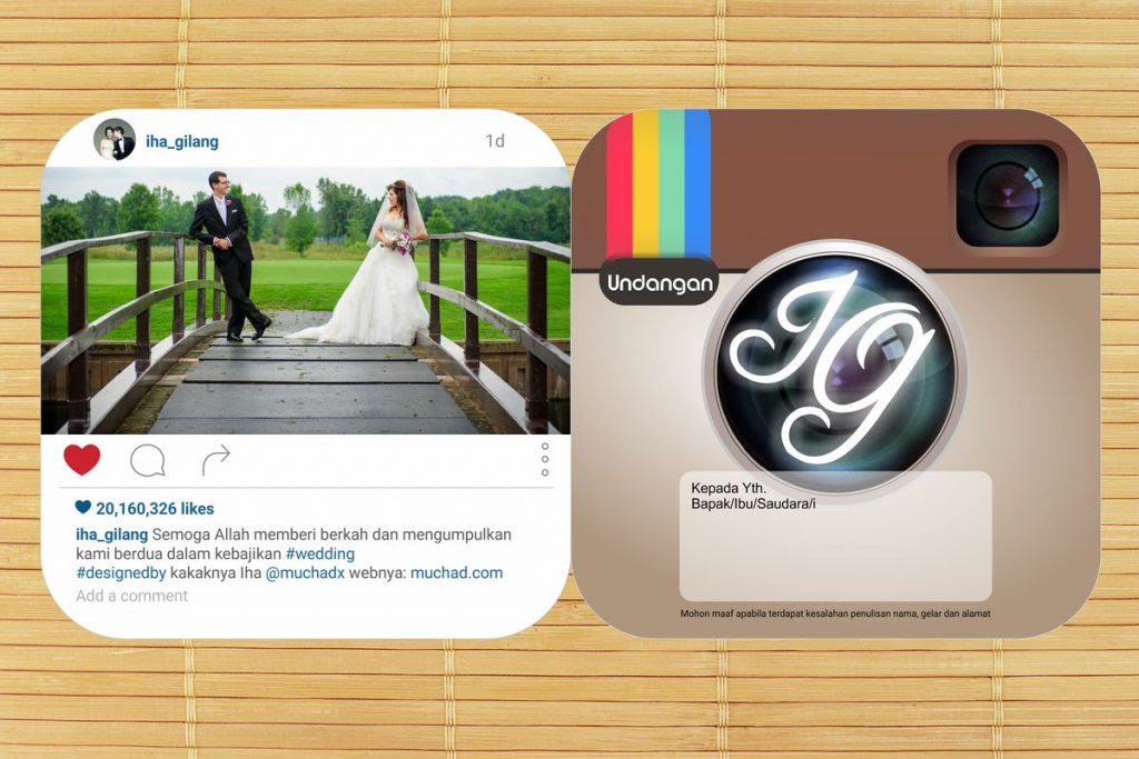 780 Foto Desain  Undangan  Pernikahan  Ala  Instagram Paling 