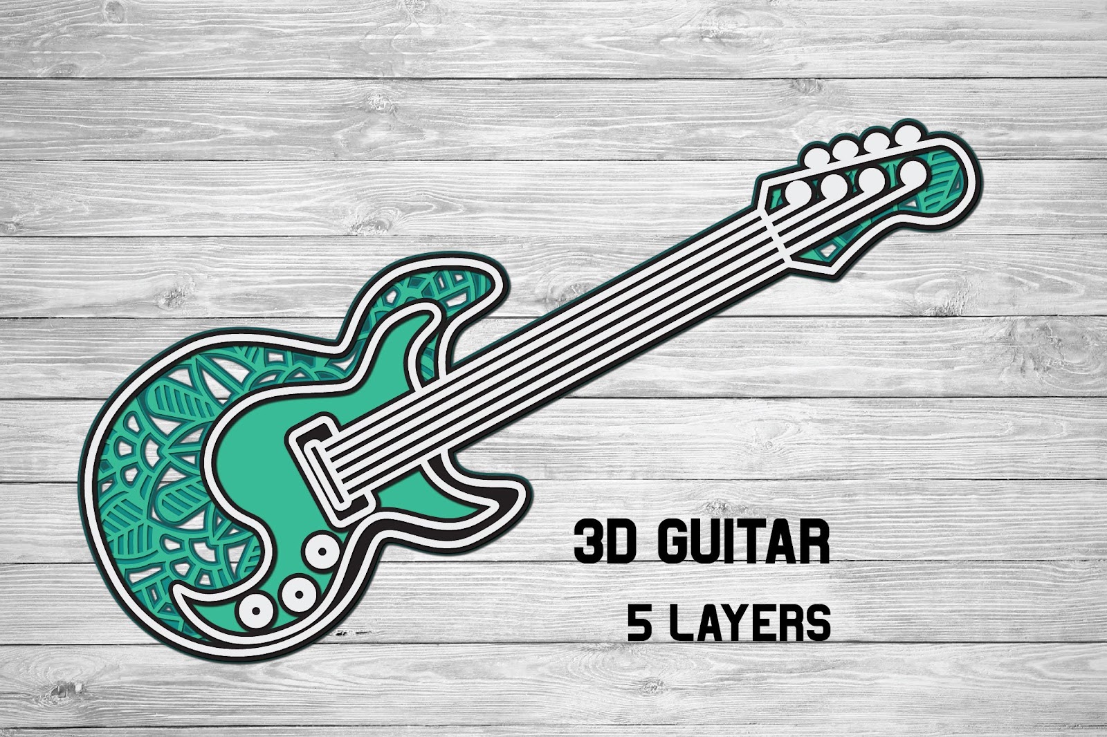 Download Guitar 3D Mandala Svg - Free Layered SVG Files