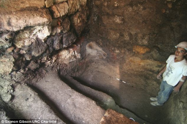 The bathtub was found in a vaulted chamber adjacent to a large underground ritual cleansing pool