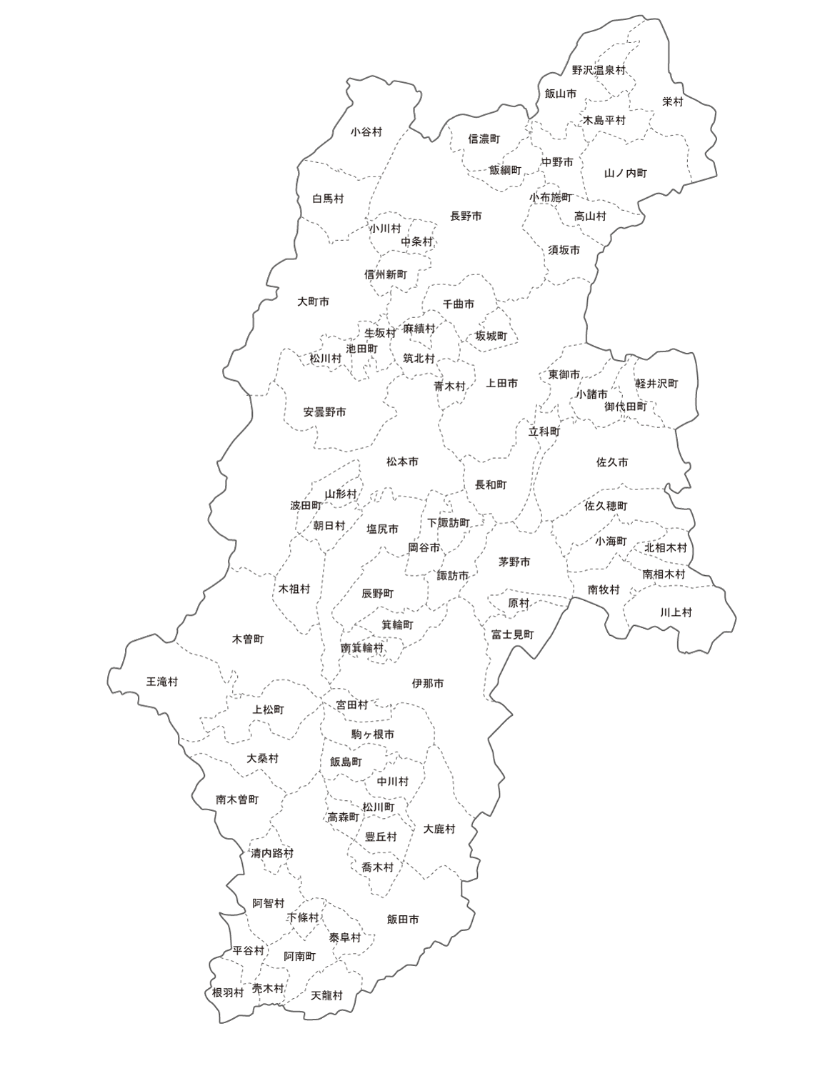 美しい花の画像 上長野 県 地図 イラスト