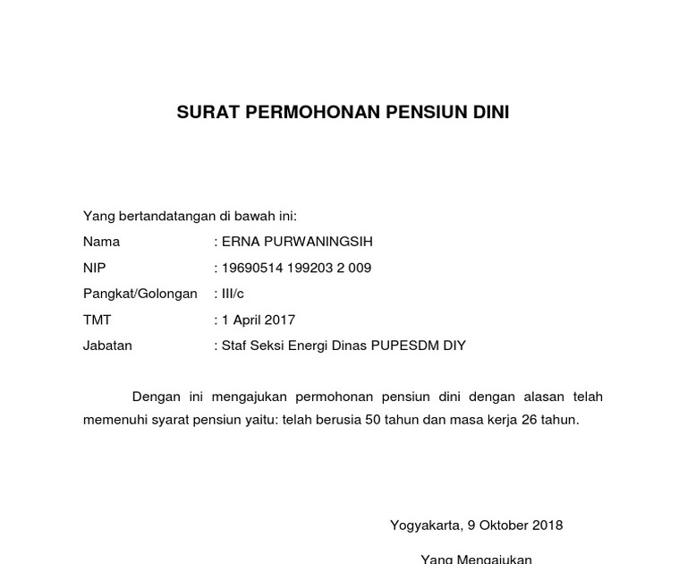 Surat Pensiun Dini Karyawan Swasta Rumi Books