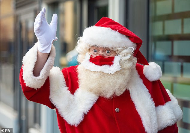 Santa Claus wearing mask