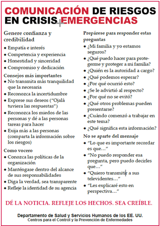 CERC Spokesperson Pocket Guide in Spanish