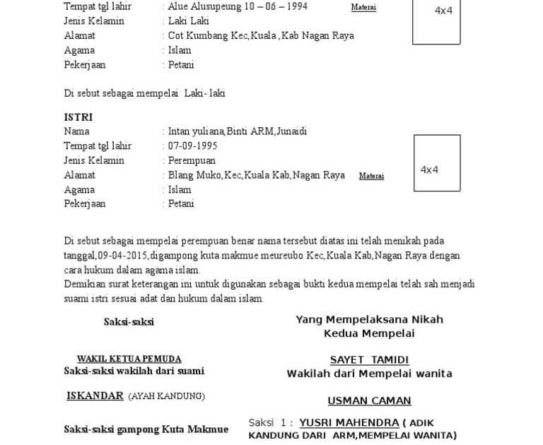 Istri Contoh Surat Perjanjian Cerai - Surat Pernyataan Hak Asuh Anak Kepada Suami Sekali : Kami ...