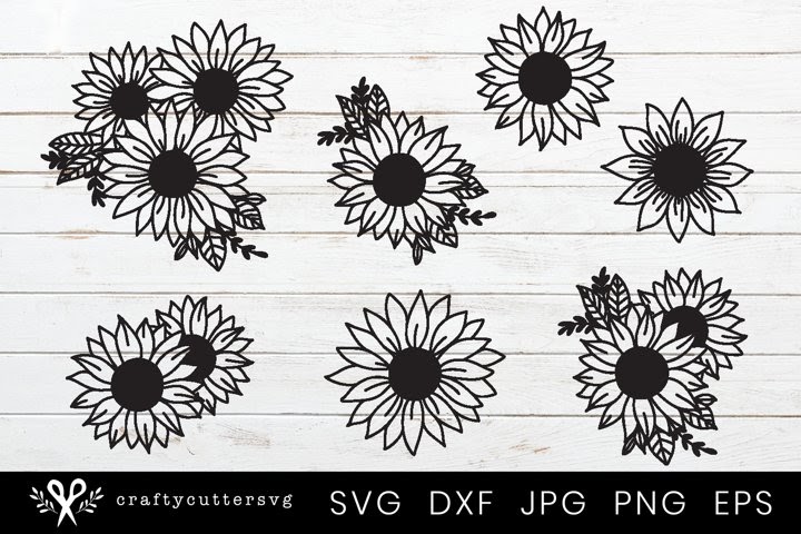 Download Free Svg Sunflower Butterfly Vector Illustration File For Cricut Download Free Svg Cut File