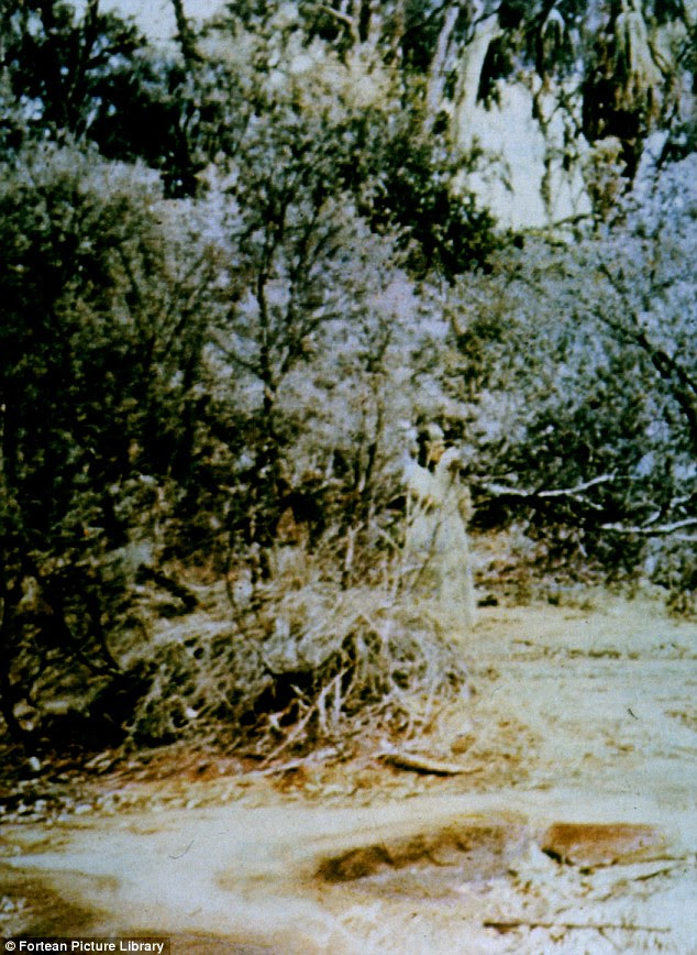 Spooky woman at Alice Springs in Australia