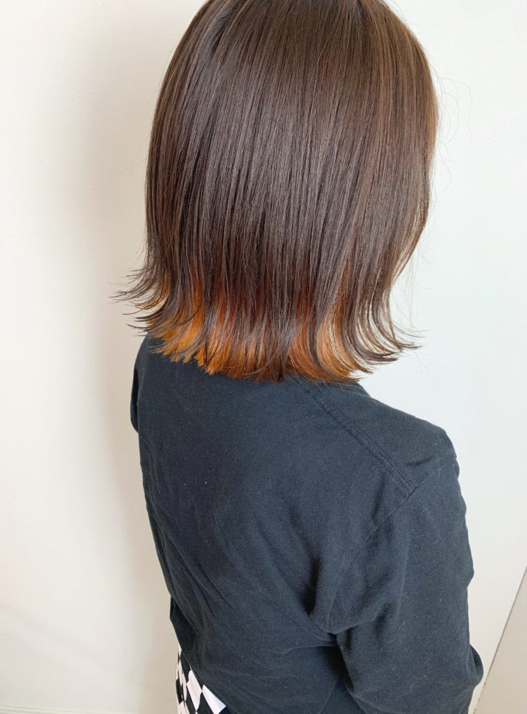 Blogjppaeo7mr 70以上 オレンジ インナー カラー ボブ