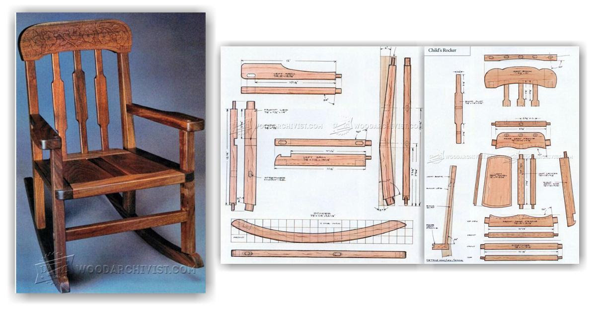 Seeinglooking: Wooden Rocking Chair Blueprints