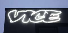 VENICE, CA - FEBRUARY 01: Vice Media offices display the Vice logo at dusk on February 1, 2019 in Venice, California. Vice Media announced it is cutting 250 jobs globally, about ten percent of its workforce.   Mario Tama/Getty Images/AFP