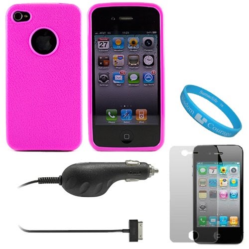 cheapHot Pink Premium Rubberized Protective Durable Silicone Skin Cover