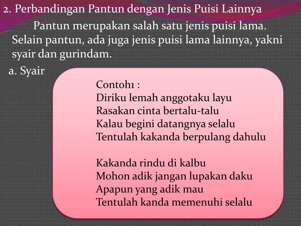 Contoh Pantun Lama Jenis Gurindam - Contoh KR