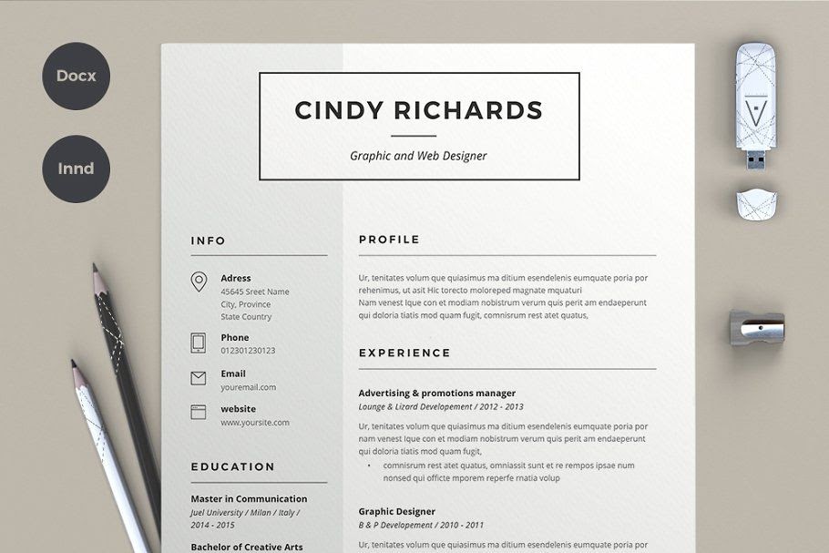 Cv Format 2Pages - New Simple, Clean CV / Resume Templates ...