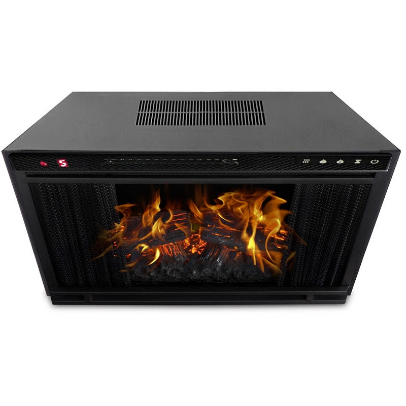 This larger sized firebox features resin cast logs that have been hand finished for authenticity and fitted. Regal Flame 33 Inch Flat Ventless Heater Electric Fireplace Insert