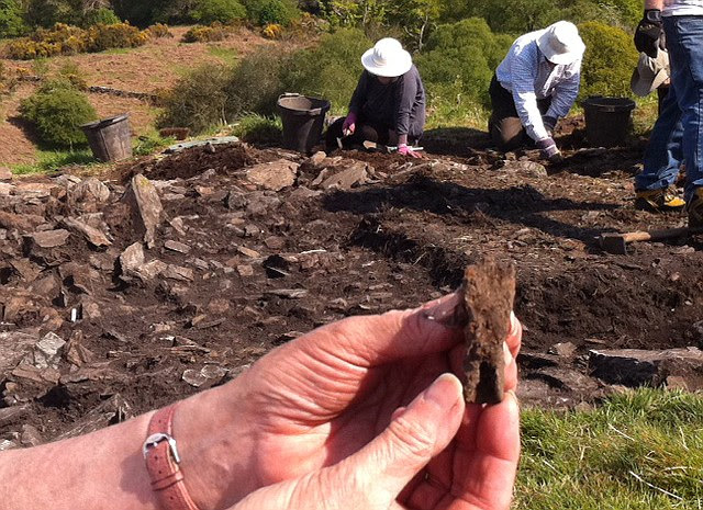 A spearhead from the burnt-out fort on Trusty's Hill, which archaeologists now think may have been the centre of a lost Dark Ages kingdom 