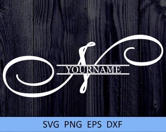 Download N Split monogram SVG Split letter svg Monogram font Split ...