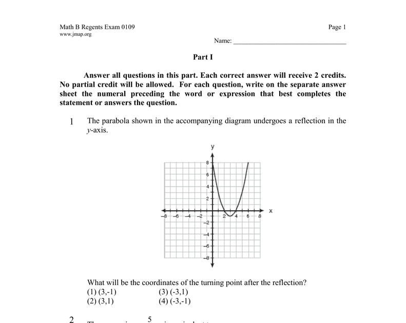 January 2019 Algebra 1 Regents Answers Jmap Integrated Algebra Jd2718 Page 2 Partial Credit Can Be Given Matoa
