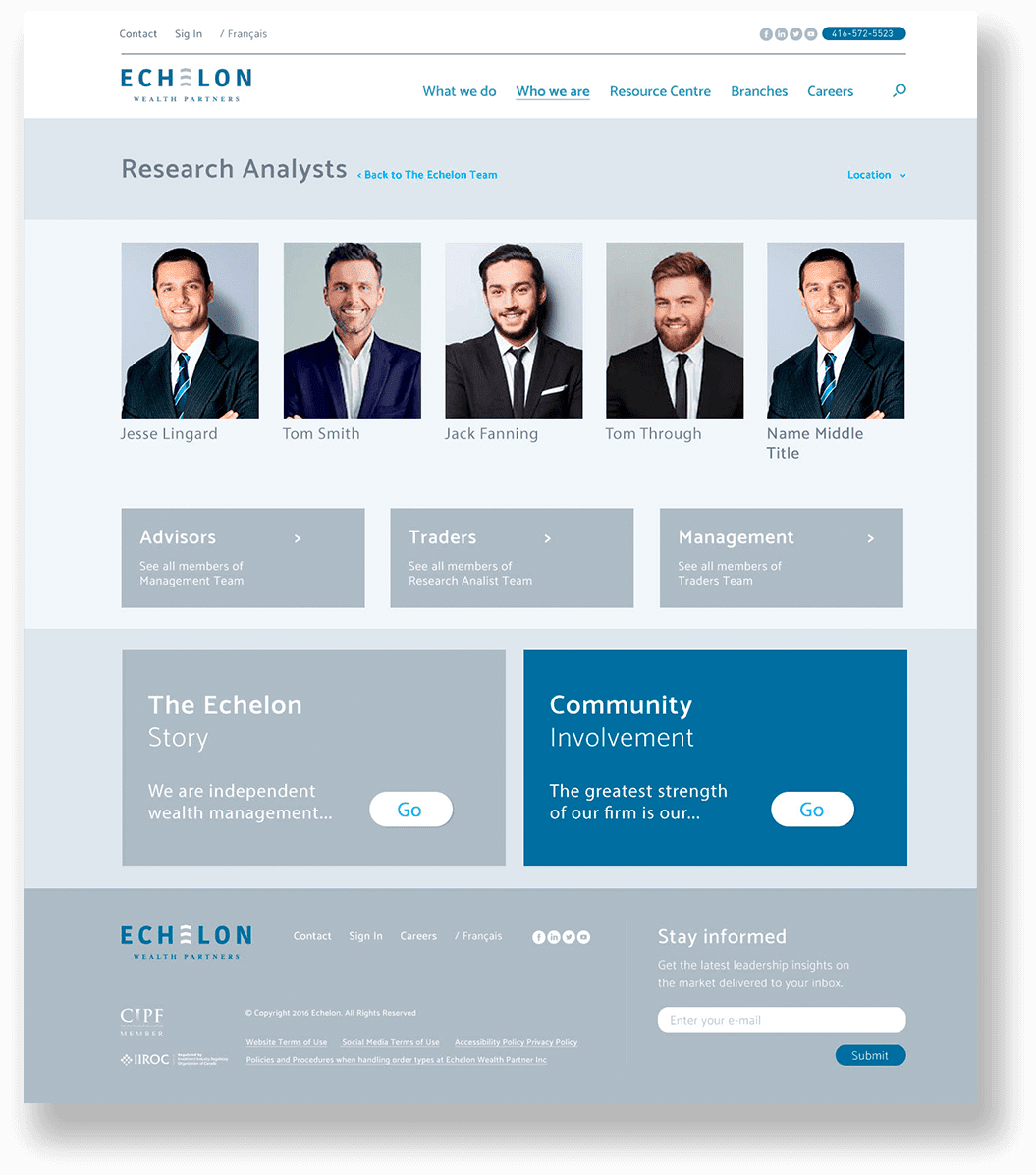 Financial advisors and wealth managers. Wealth Management Website Fld