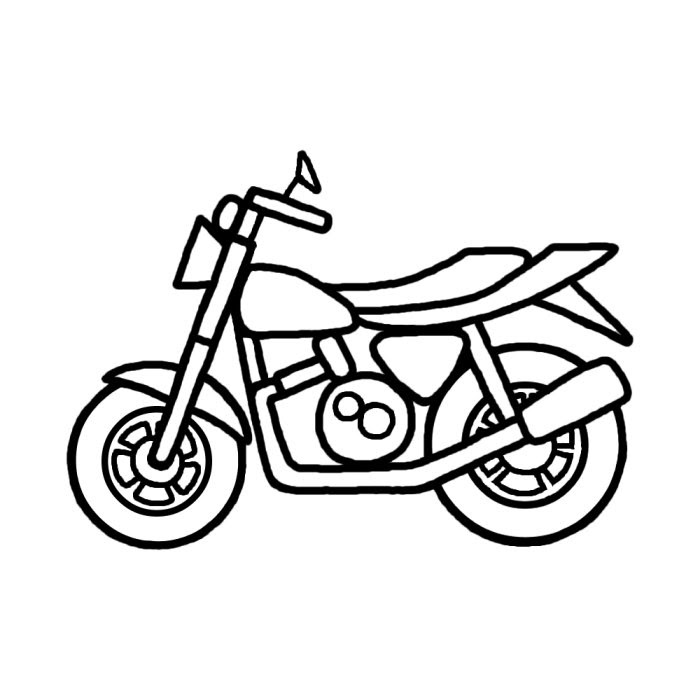 ぜいたくバイク イラスト 簡単 ただのディズニー画像
