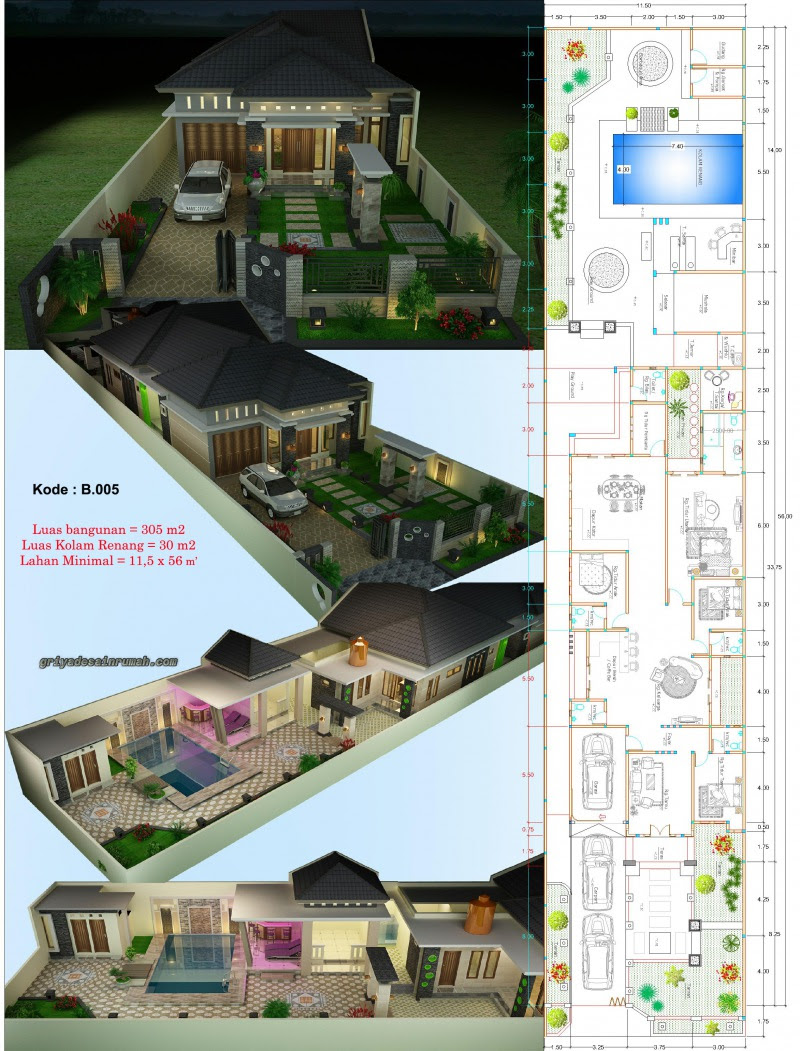 60 Desain Rumah Minimalis Ada Kolam Renang Desain Rumah