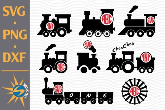 Download Free Train Monogram Svg Png Dxf Eps Cut File