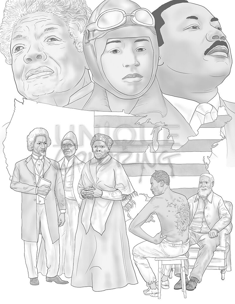 32+ maya angelou coloring pages for printing and coloring. Black History Art Grayscale Coloring Page Maya Angelou Harriet Tubman And Others Instant Download Printable File Pdf Unique Coloring