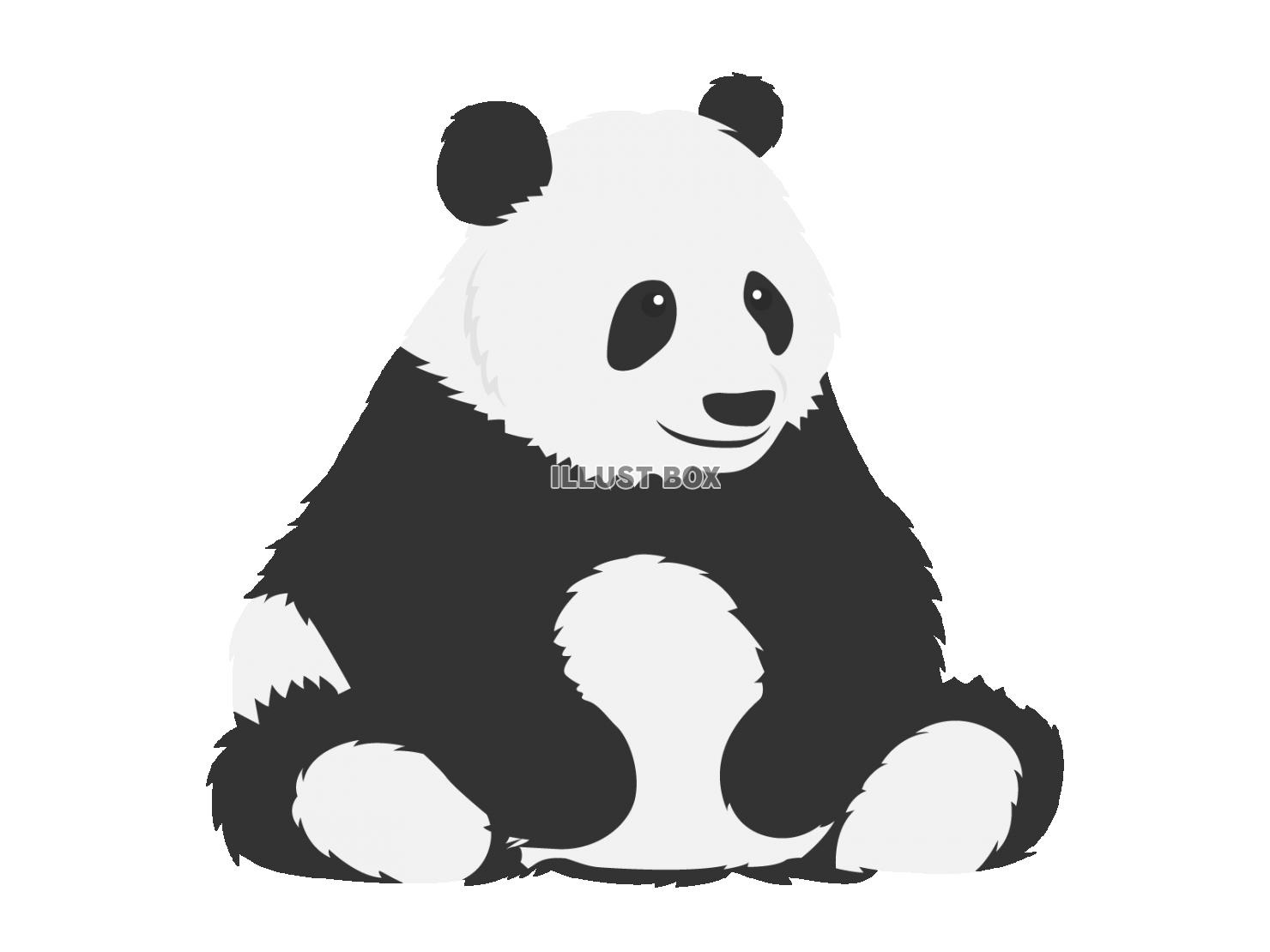 かわいいディズニー画像 これまでで最高のフリー 白黒 パンダ イラスト