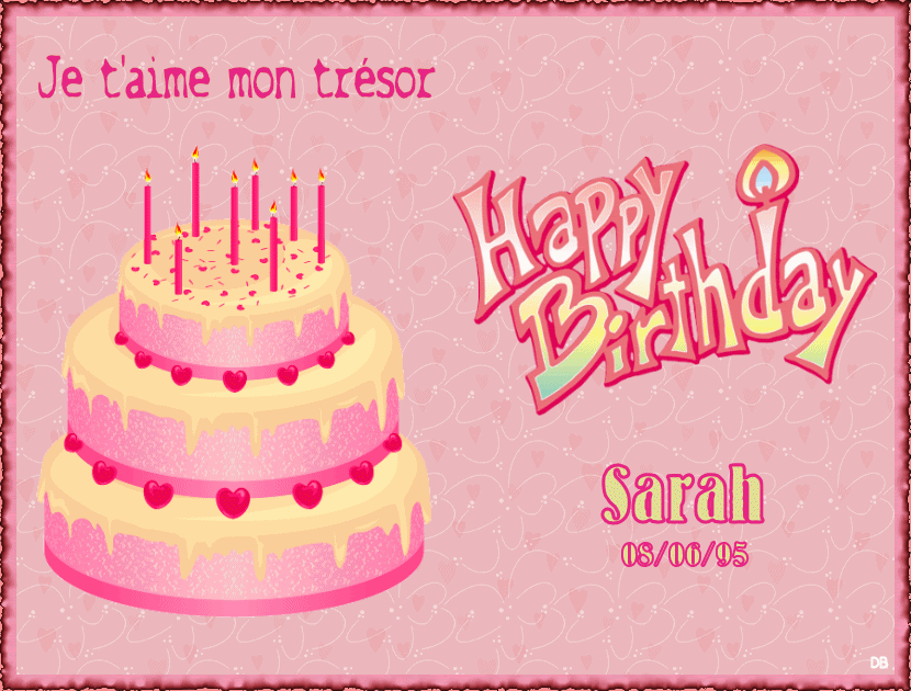Joyeux Anniversaire Sarah Keith