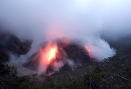 Volcán Kelud en Indonesia