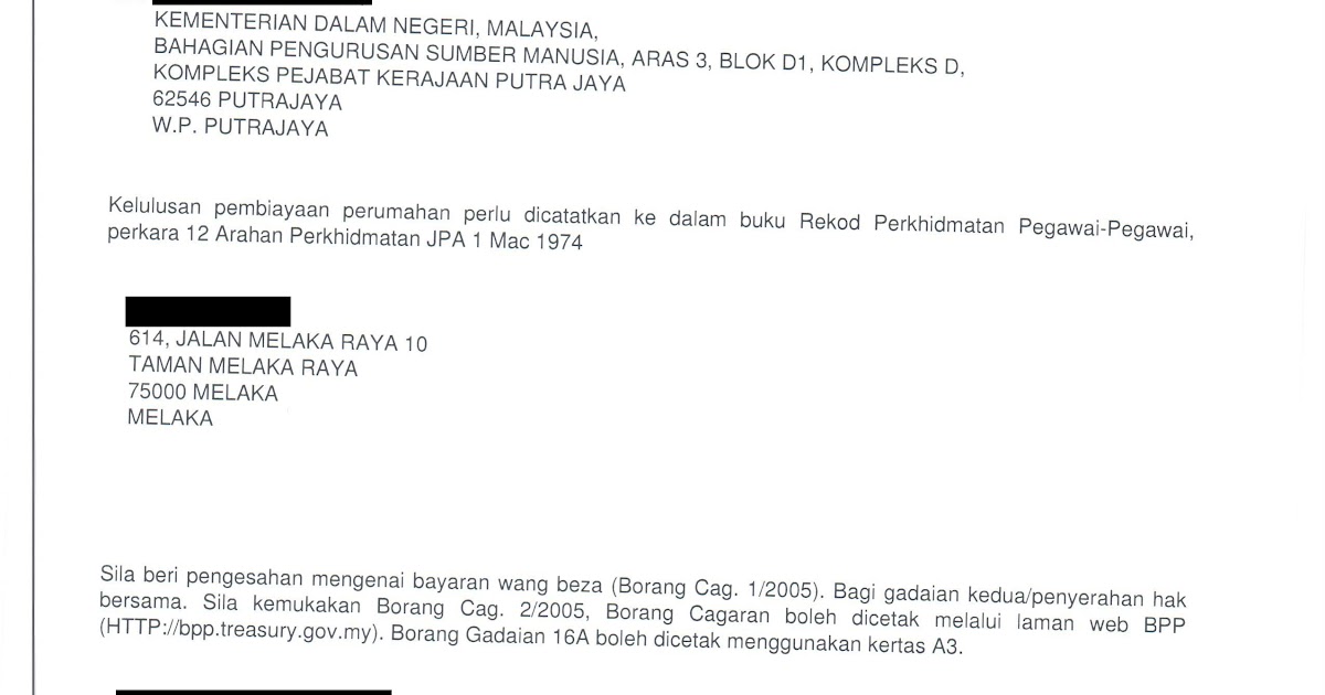 Contoh Surat Rasmi Sokongan Ketua Kampung - Surat Rasmi 1