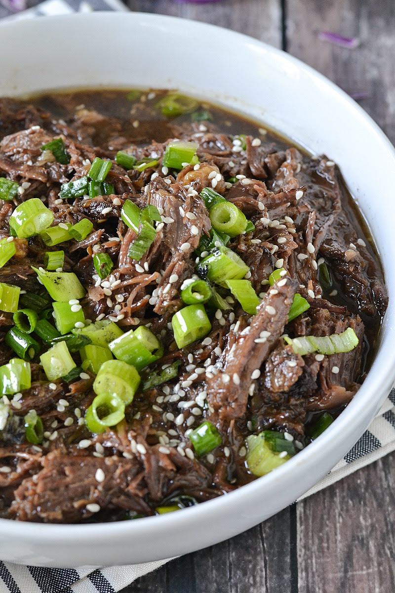 Slice broccoli lengthwise into thin strips, about 3 inches long. Crock Pot Slow Cooker Asian Style Shredded Beef Mother Thyme