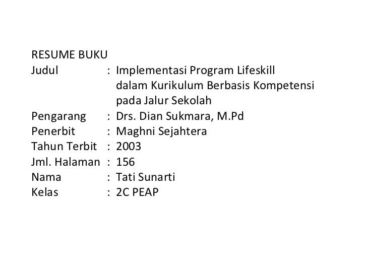 Struktur Resume  Buku Wulan Tugas