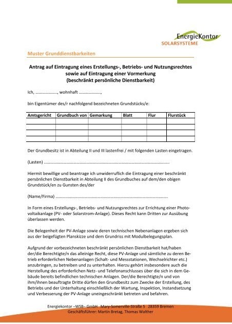 Nutzungsvertrag Für Grundstücke : Nutzungsvertrag ...